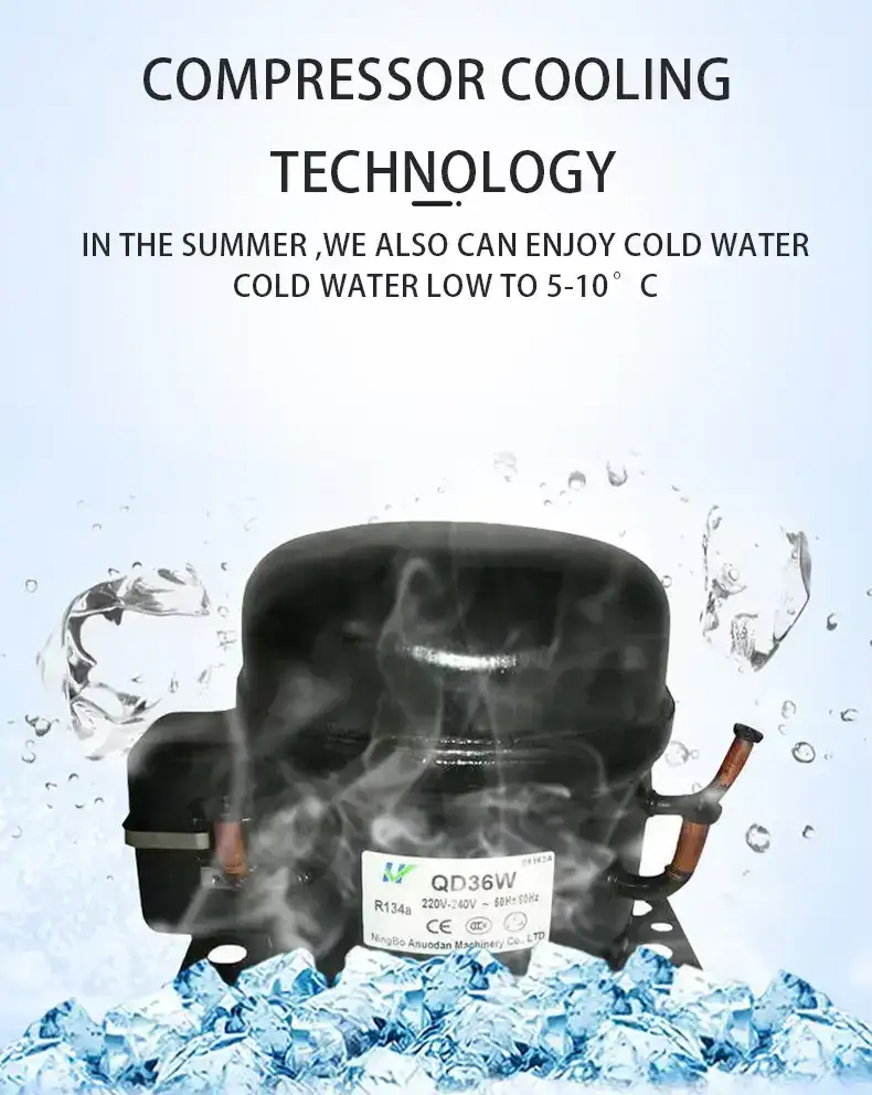 Large Screen Glass Top Load Water Dispenser